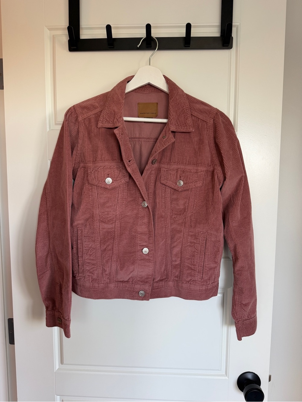 American Eagle Outfitters Corduroy Trucker Jacket in Dusty Rose